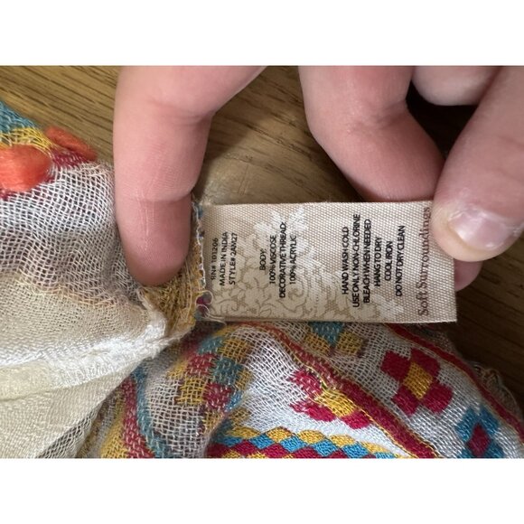 Soft Surroundings Sedona Fringe Open Kimono Cardigan Duster Size Measured Boho - Picture 3 of 9